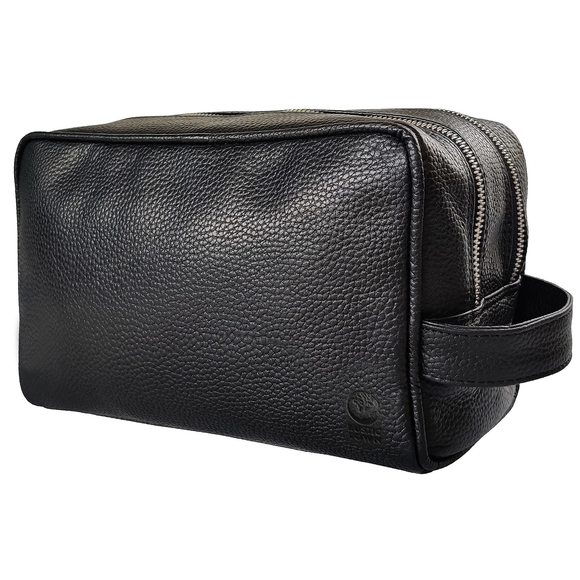 Full Grain Leather Travel Toiletry Bag - Dopp Kit Travel Organizer (medium,🐭 - Picture 1 of 6